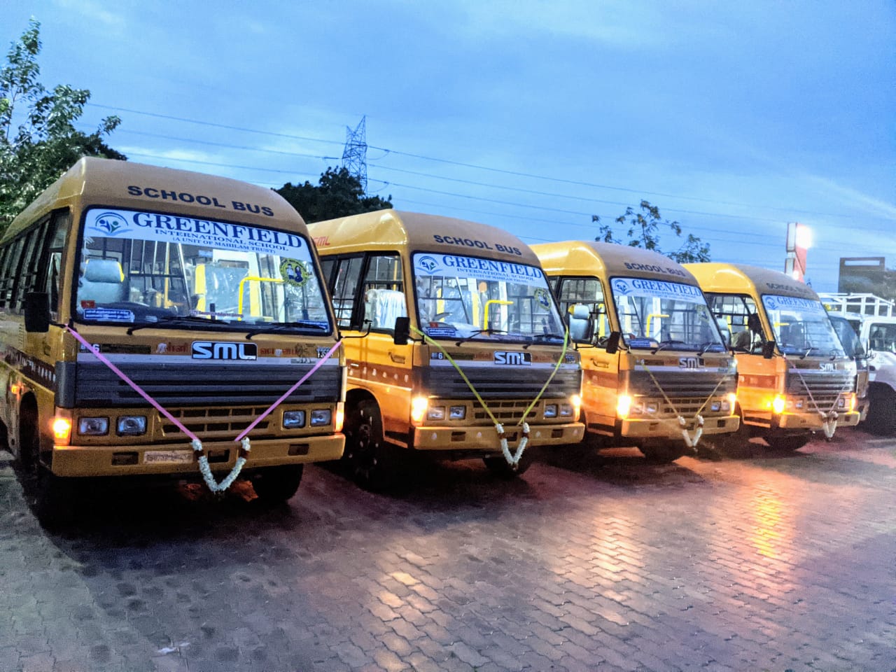 GFIS school bus fleet with GPS tracking and CCTV